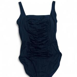 Womens large black one piece Calvin Klein‎ Swimsuit built in bra EUC